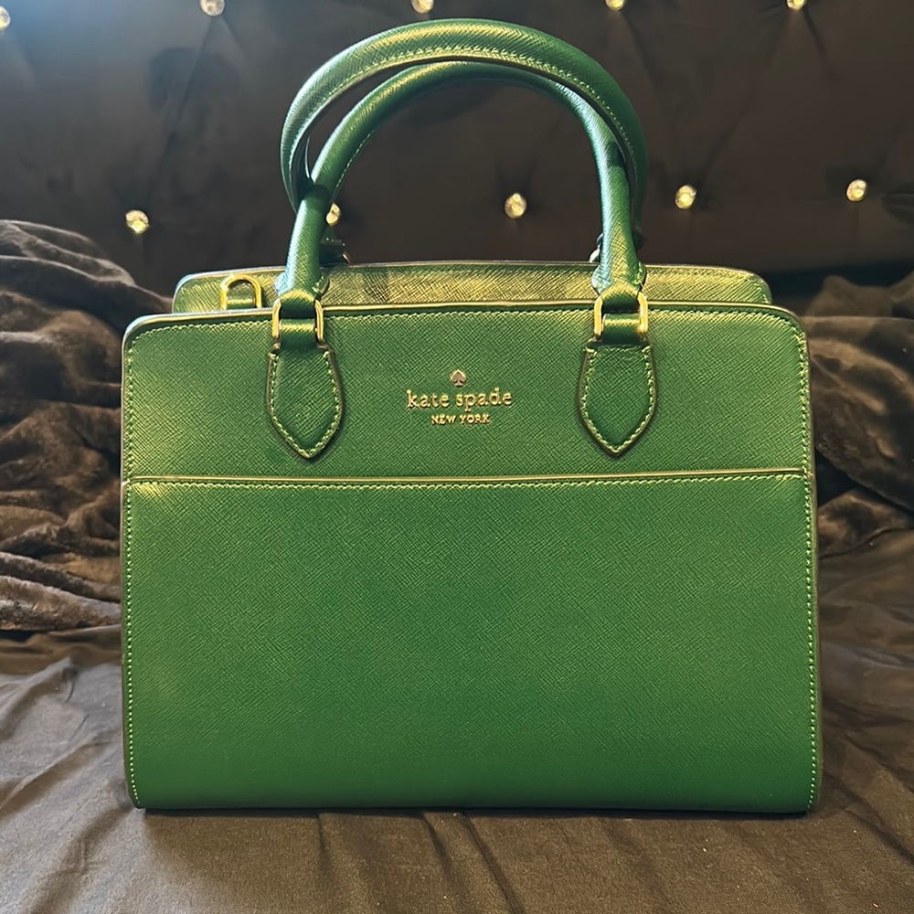 Kate Spade Green Satchel with Gold Hardware